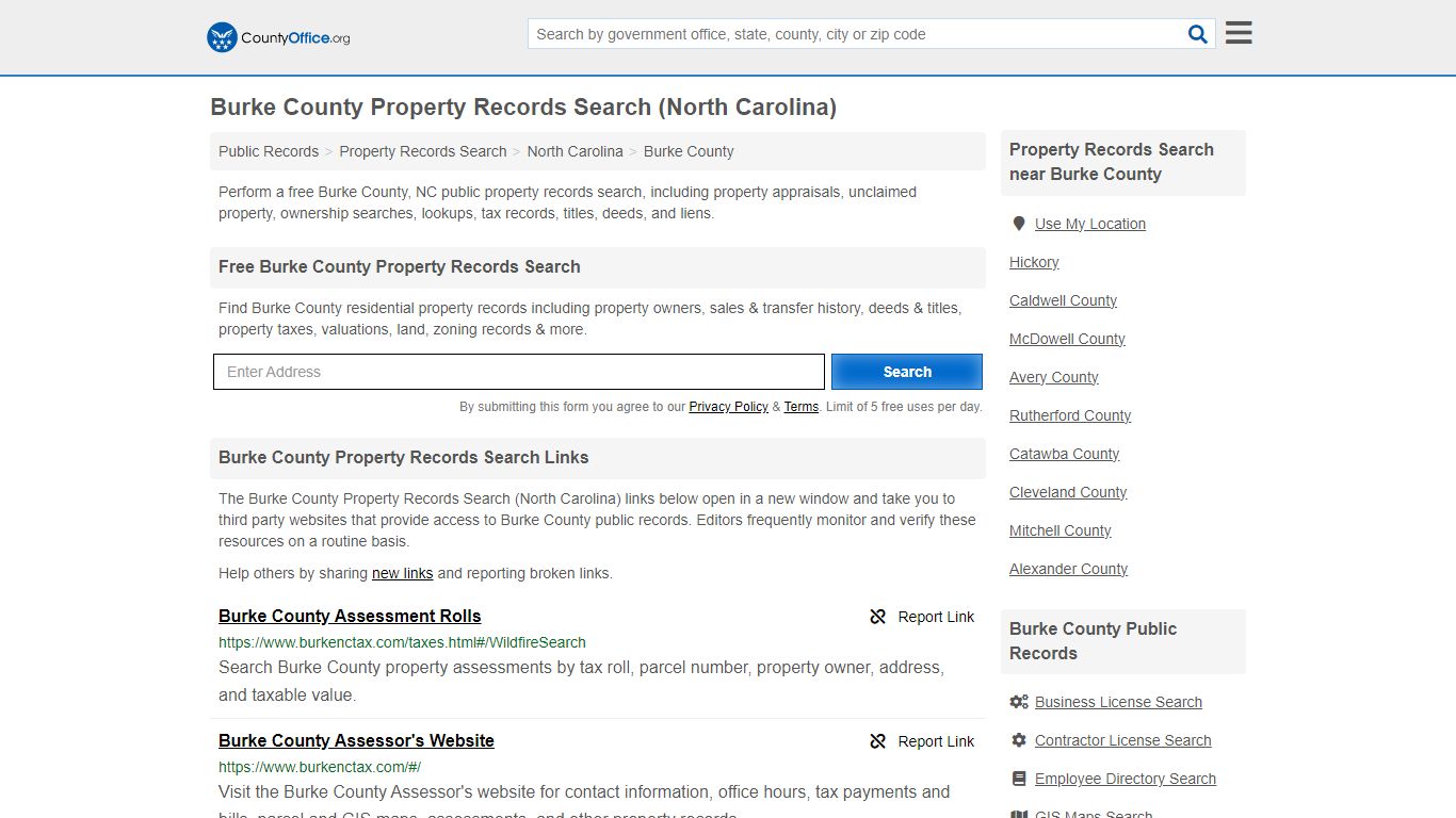 Burke County Property Records Search (North Carolina) - County Office