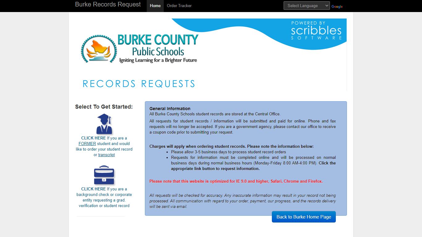 Burke Records Request
